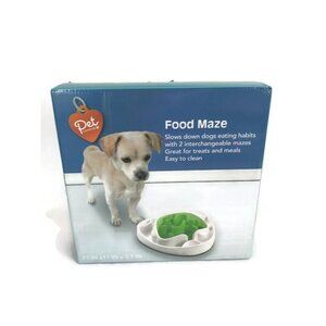Pet Central FOOD MAZE Bowl dish Slow Down eating Dry or wet food 2 maze's NEW